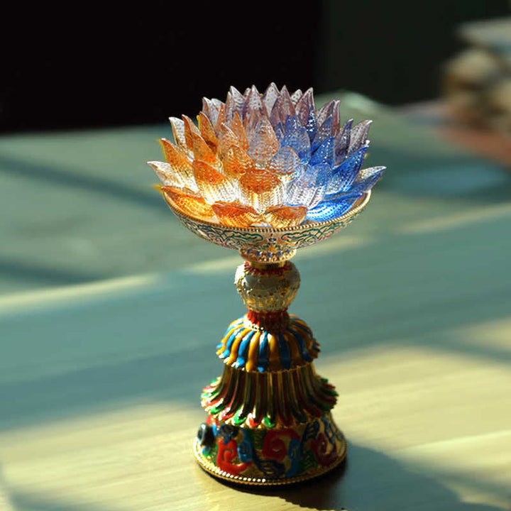 Figur Lotus Liuli Acht Glückssymbole Erleuchtung