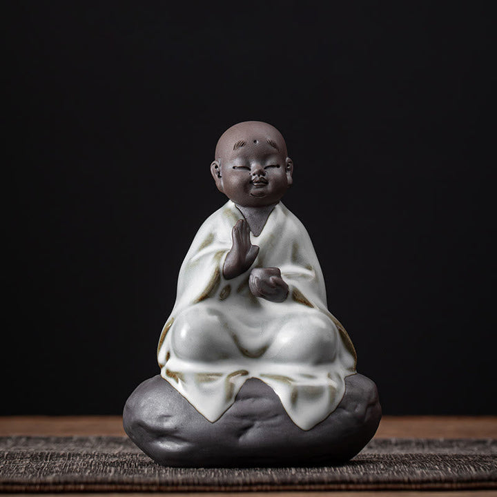 Figur Mönch Keramik Tee Deko Wohnzimmer