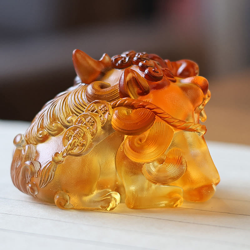 Figur Pixiu Gold Liuli Reichtum Feng Shui