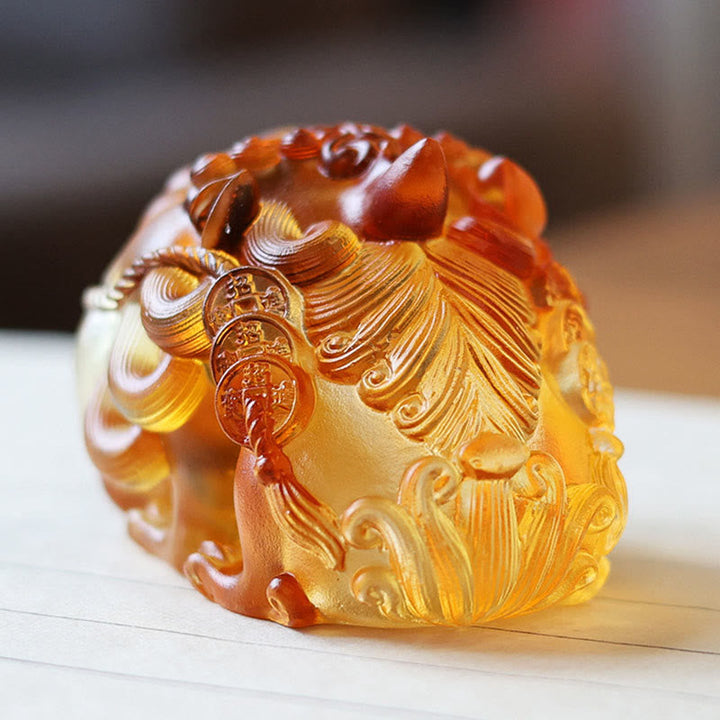 Figur Pixiu Gold Liuli Reichtum Geschenk