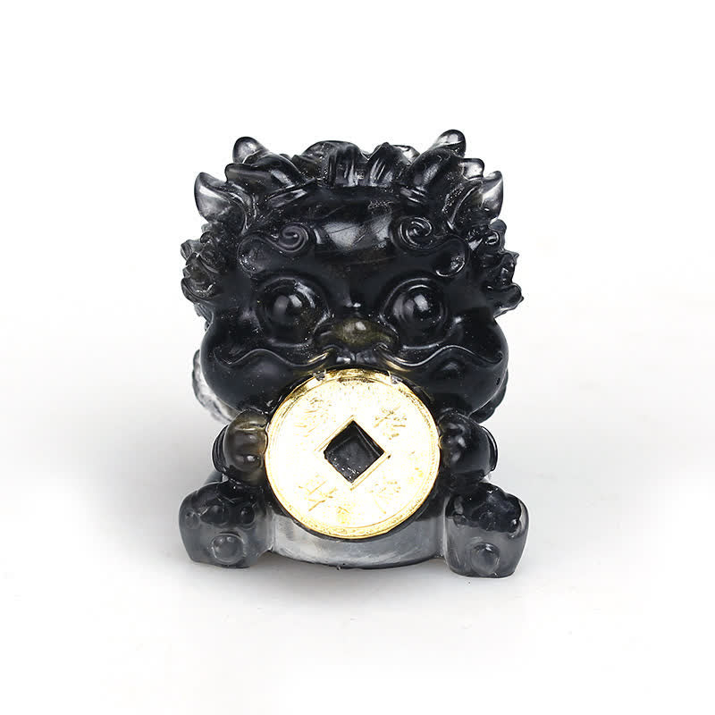 Figur Pixiu Liuli Münze Reichtum Feng Shui