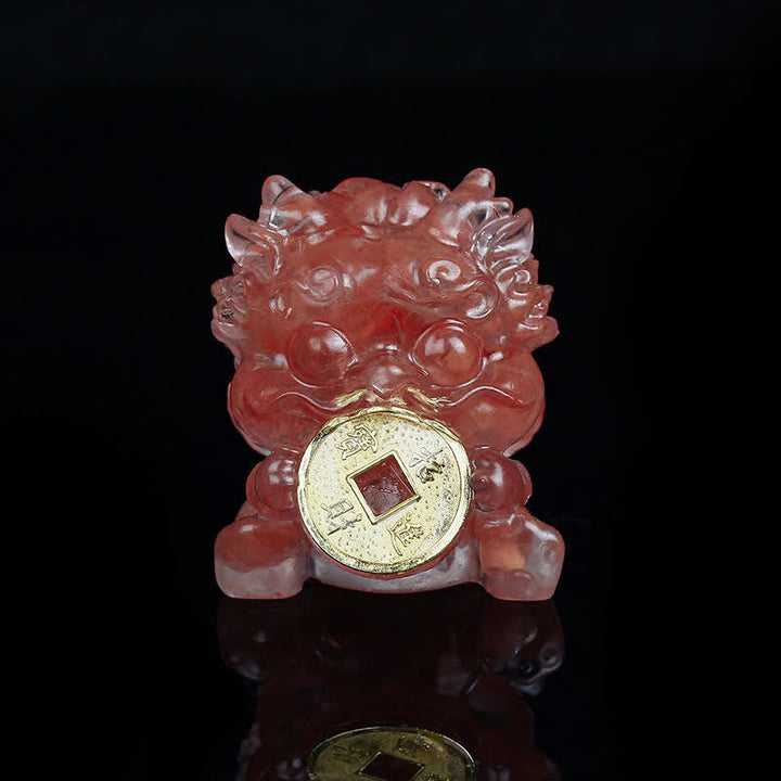 Figur Pixiu Liuli Münze Reichtum Wohnzimmer