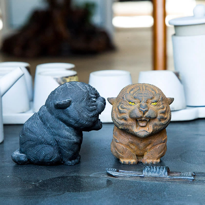 Figur Tiger Brüllend Eisenpulver Deko Symbol