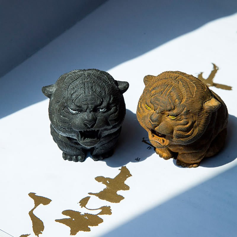 Figur Tiger Brüllend Eisenpulver Deko Wohnzimmer