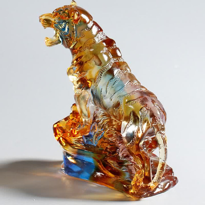 Figur Tiger Liuli Kristall Schutz Deko