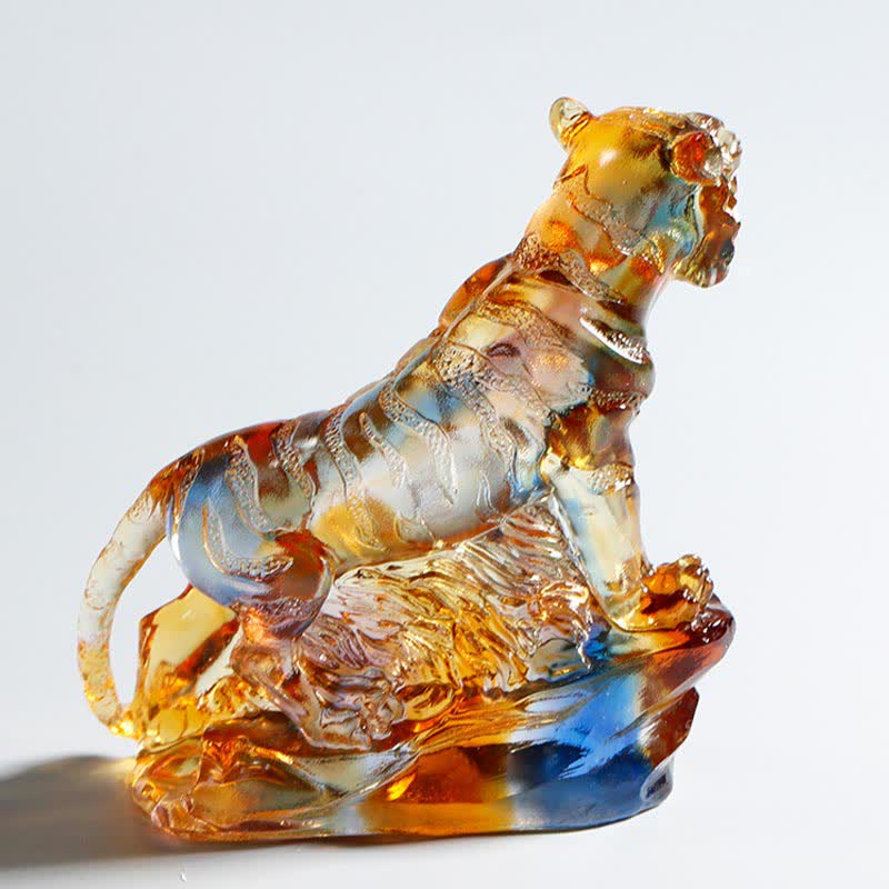 Figur Tiger Liuli Kristall Schutz Geschenk