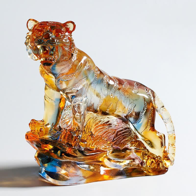 Figur Tiger Liuli Kristall Schutz