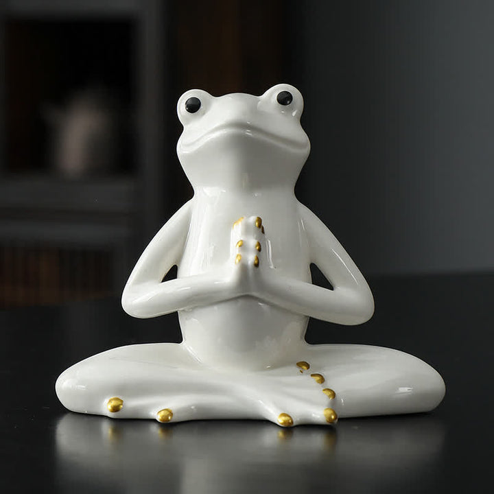 Figuren Frosch Keramik Zen Deko