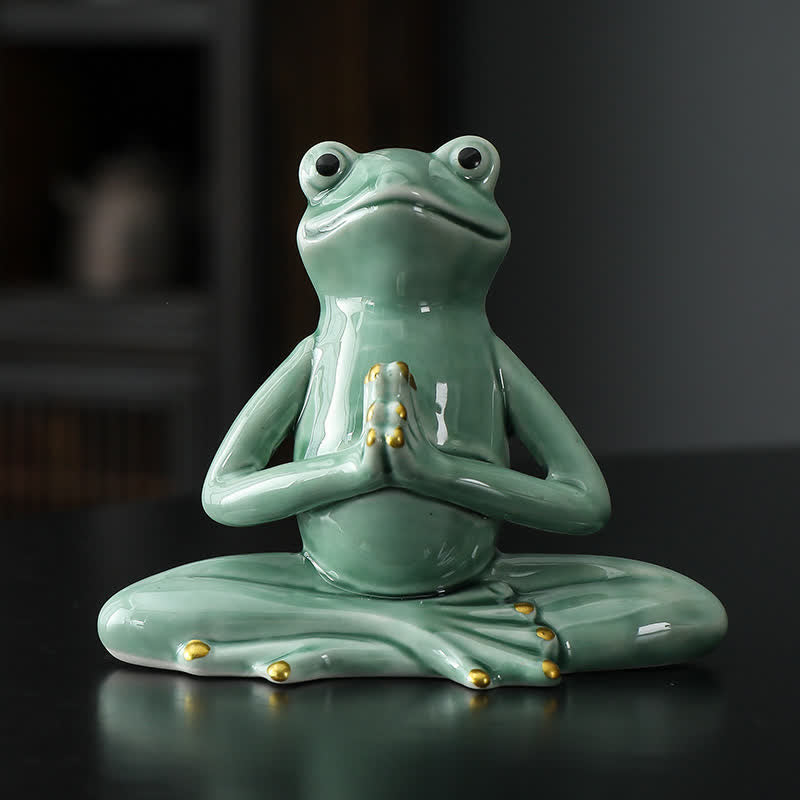 Figuren Frosch Keramik Zen Feng Shui