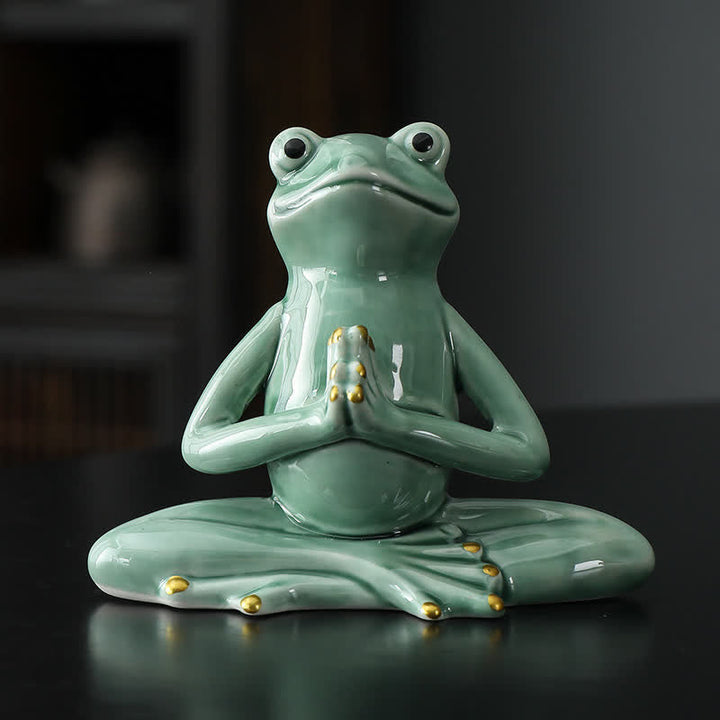 Figuren Frosch Keramik Zen Feng Shui