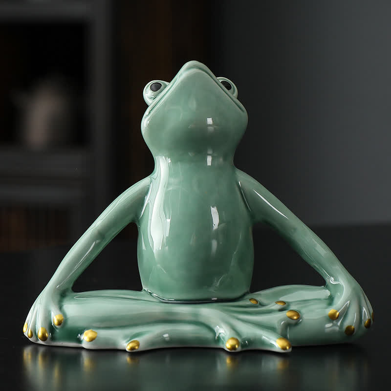Figuren Frosch Keramik Zen Geschenk