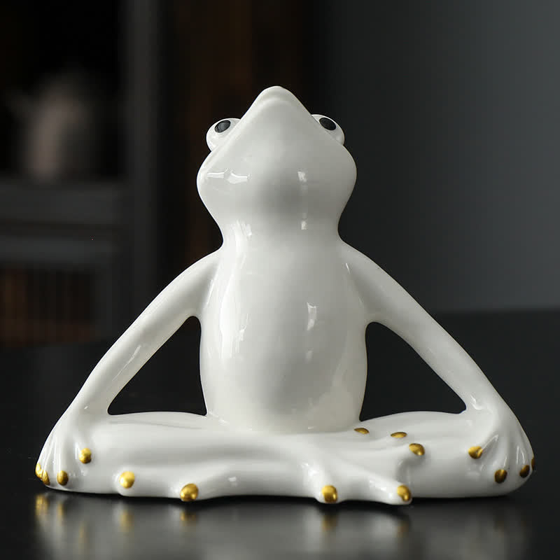 Figuren Frosch Keramik Zen Wohnzimmer