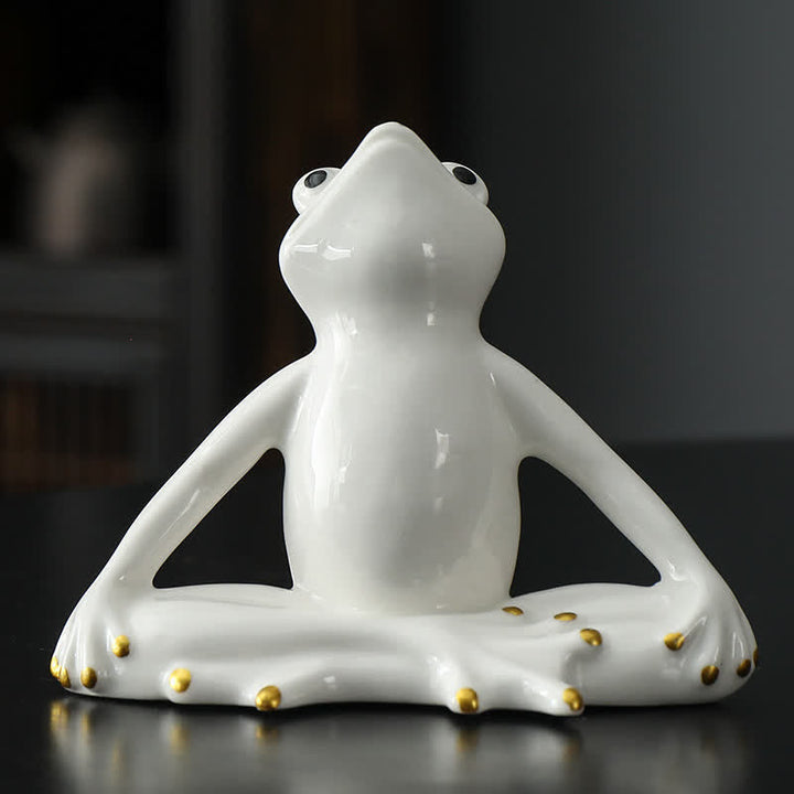 Figuren Frosch Keramik Zen Wohnzimmer