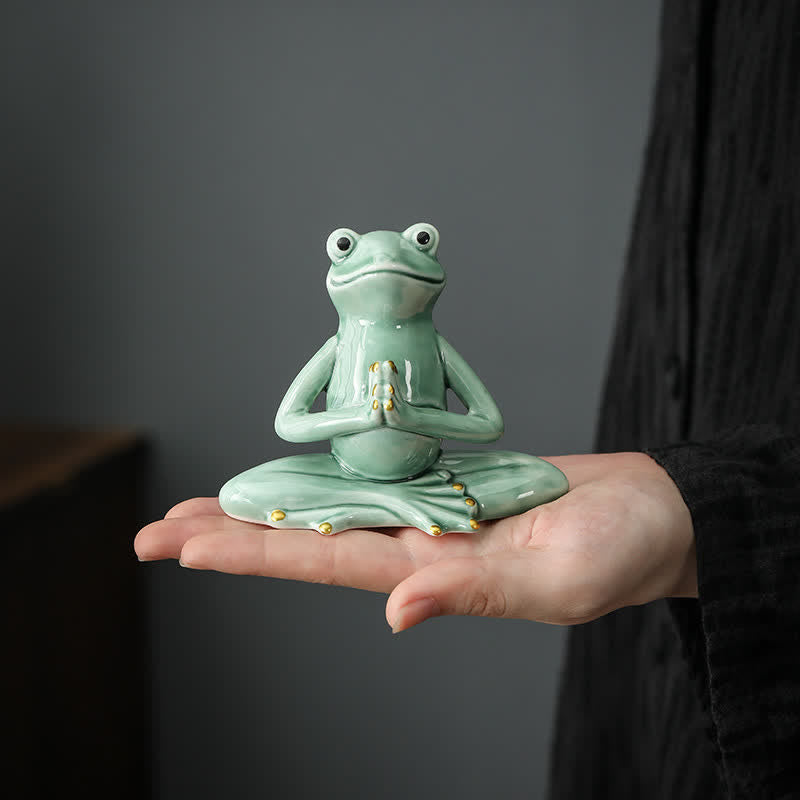 Figuren Frosch Keramik Zen
