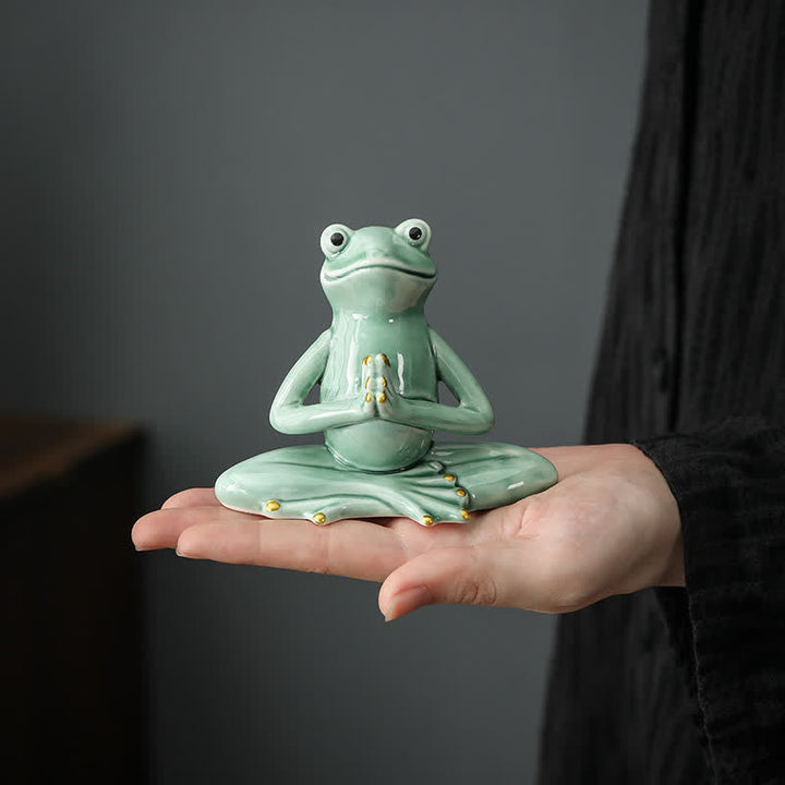 Figuren Frosch Keramik Zen