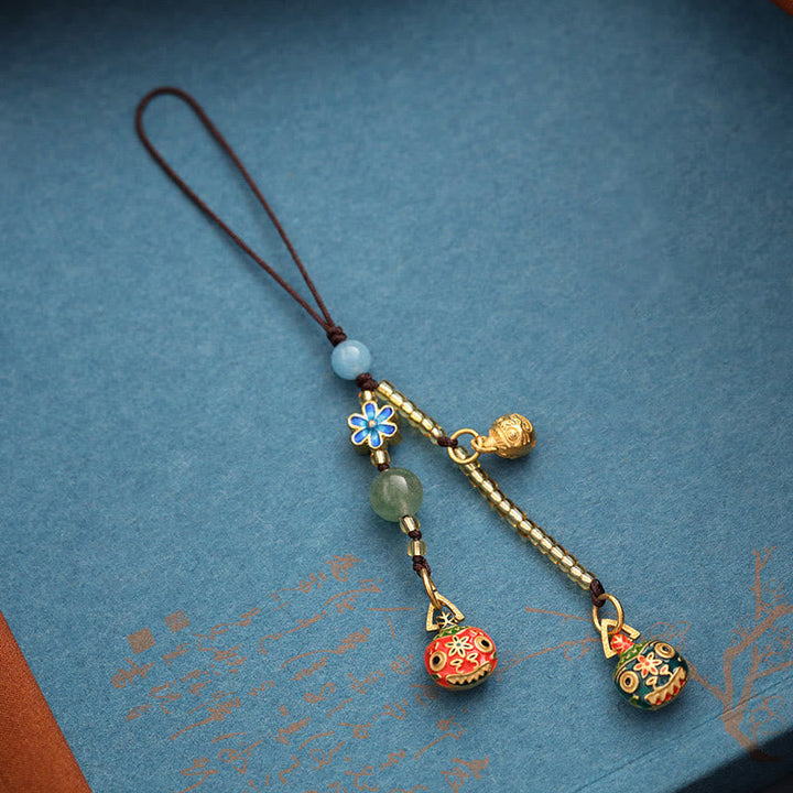 Schlüsselanhänger Goldschluckendes Biest Cloisonné Perlen Glücksbringer Feng Shui Wohlstand spirituell