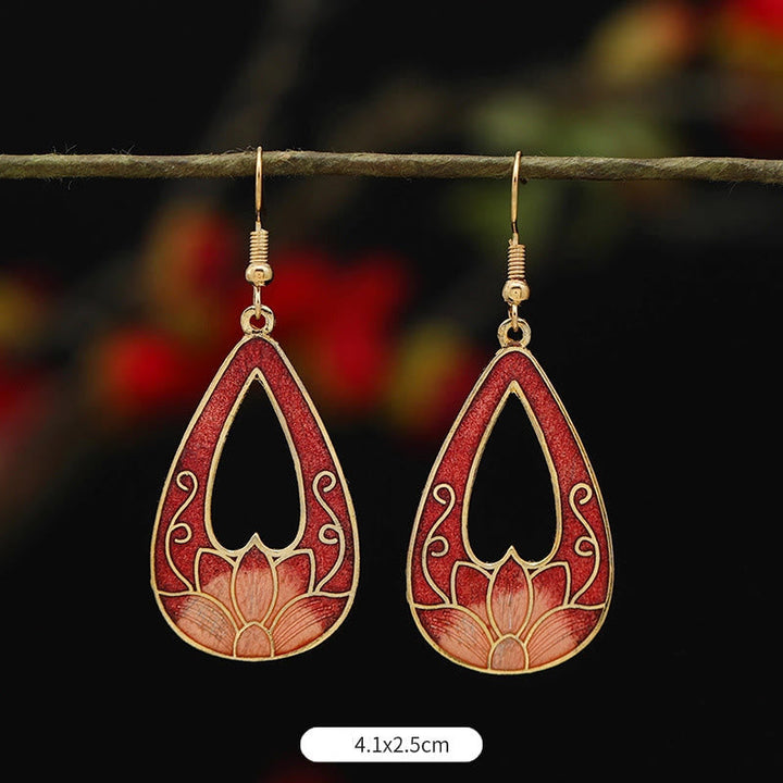 Ohrringe Lotus Schmetterling Blume