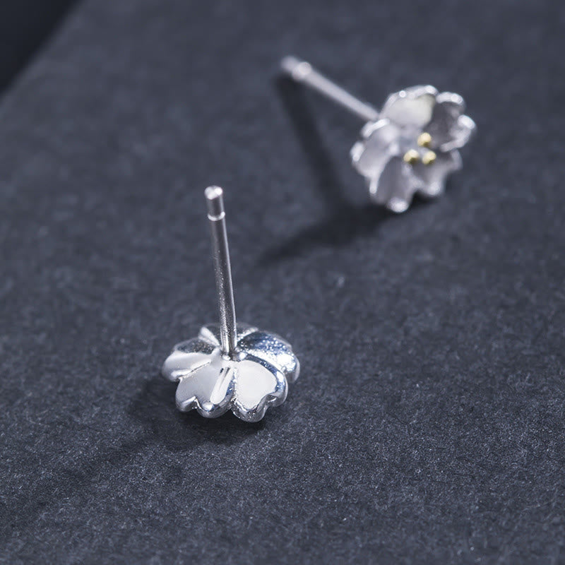 Ohrringe Silber Kirschblüte Blüten Ohrstecker zarter Boho Schmuck spirituell