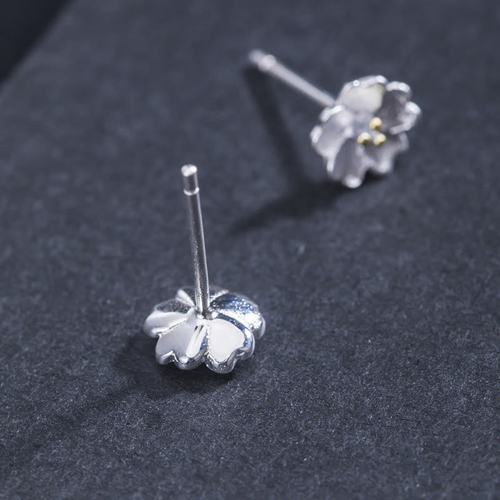 Ohrringe Silber Kirschblüte Blüten Ohrstecker zarter Boho Schmuck spirituell