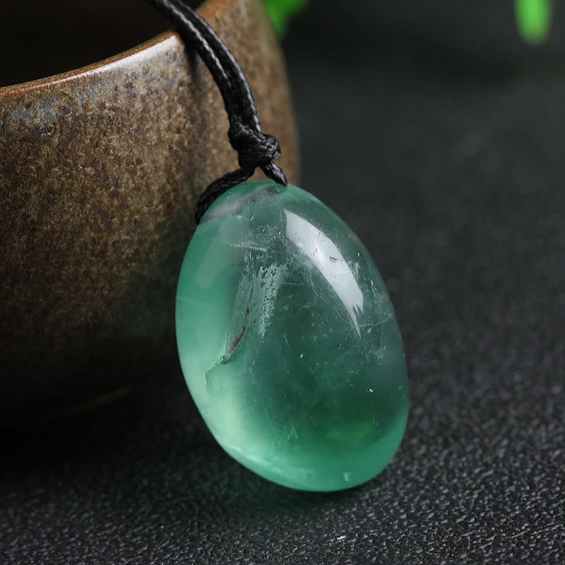 Grüner Fluorit Anhänger Kette Buddha natürlicher Stein Schmuckanhänger