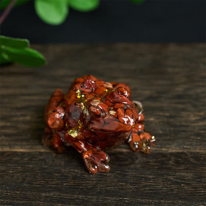 Frosch Dekofigur Kristall Klein Feng Shui