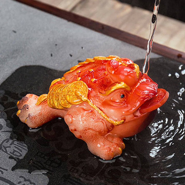 Frosch Figur Feng Shui Reichtum Wohnzimmer