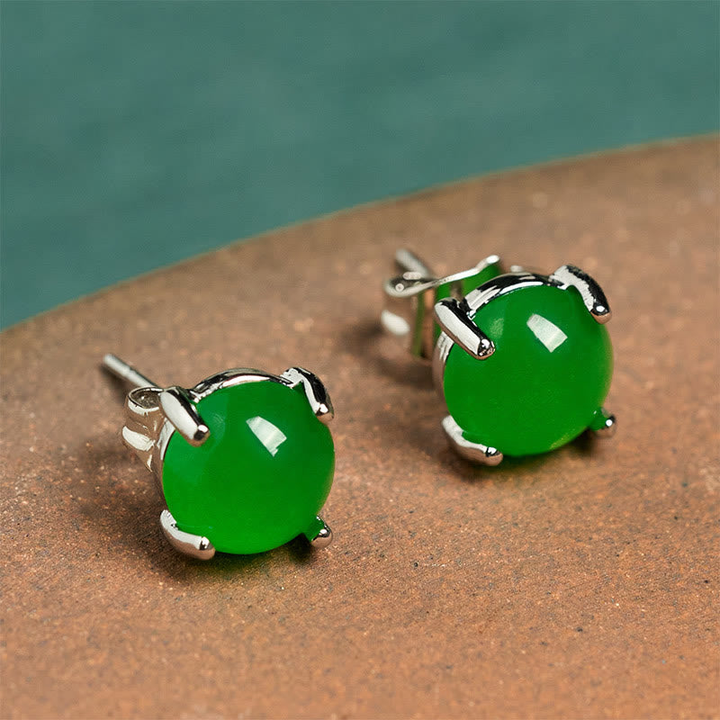Ohrringe Jade 925 Silber – Fülle