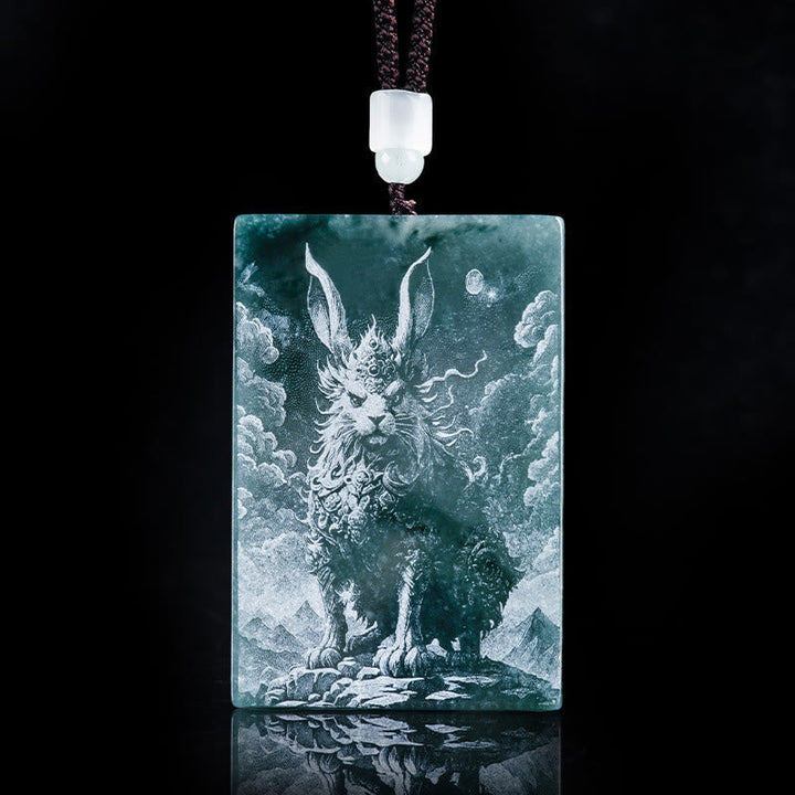 Kette Jade Pferd Gravur Chinesischer Zodiak – Fülle