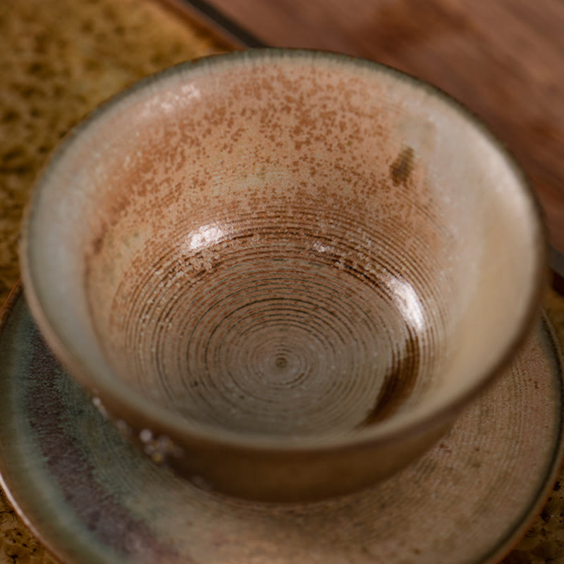 Gaiwan Porzellan Hanfu Mädchen Sancai Blüten Teezeremonie