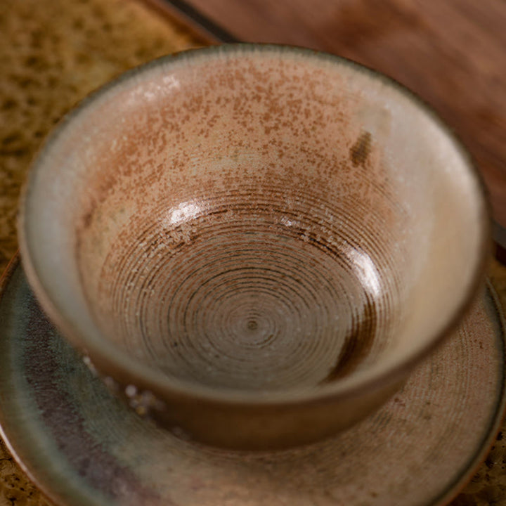 Gaiwan Porzellan Hanfu Mädchen Sancai Blüten Teezeremonie