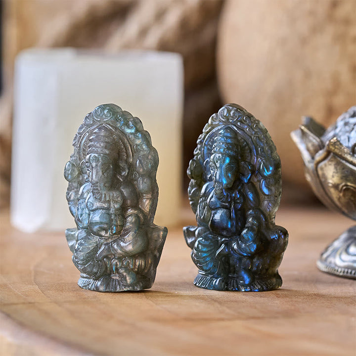 Ganesha Figur Labradorit Schutz