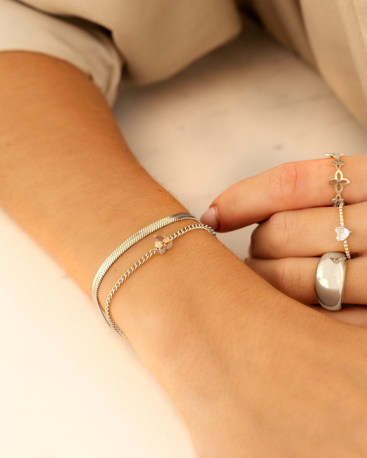 Geburtsstein Armband Getragen Gold