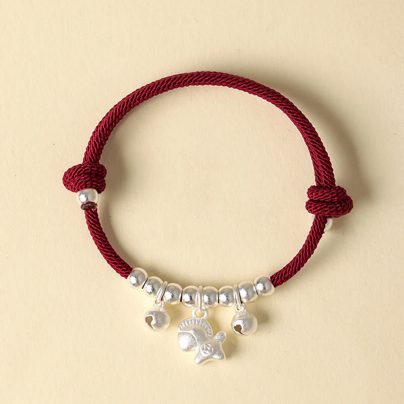 Armband Rote Schnur Kupfer Pferd – Glück & Stärke