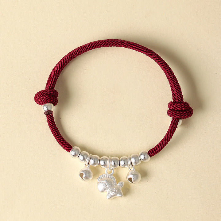 Armband Rote Schnur Kupfer Pferd – Glück & Stärke