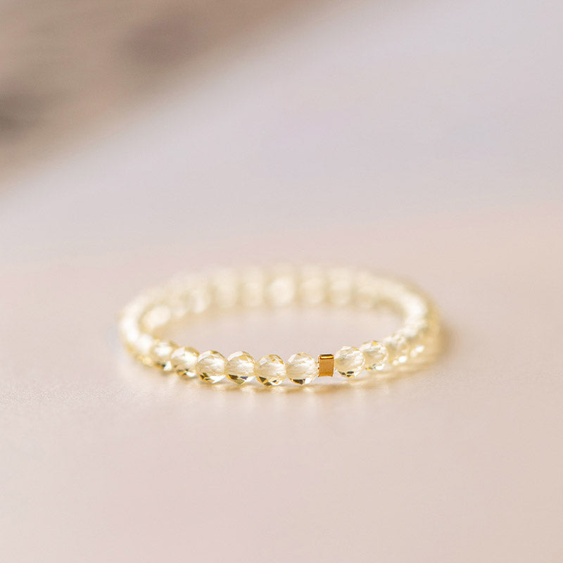 Ring Citrin – Glück & Wohlstand facettiert Armband Schmuck elegant