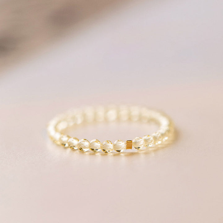 Ring Citrin – Glück & Wohlstand facettiert Armband Schmuck elegant