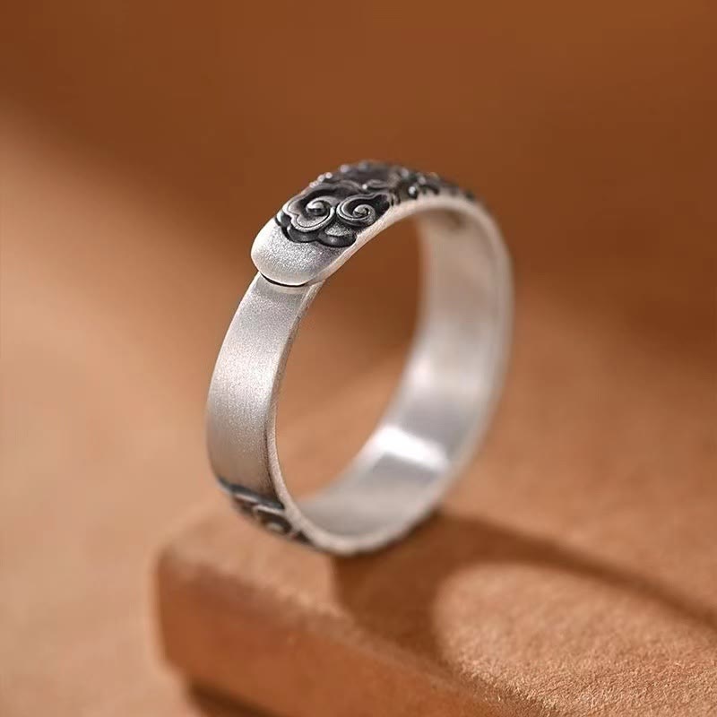 Ring Segenswolke – Glück aus Silber Feng Shui Schutzdesign