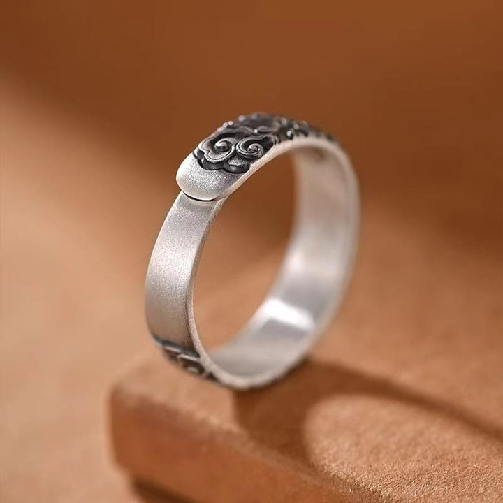 Ring Segenswolke – Glück aus Silber Feng Shui Schutzdesign