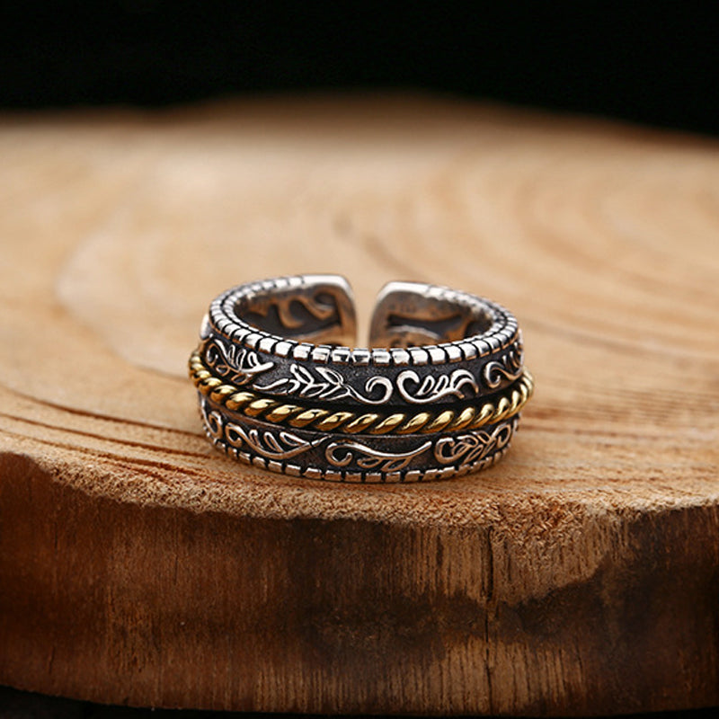 Ring 925 Silber Blume Glück dekorativ ornamental Damenschmuck elegant