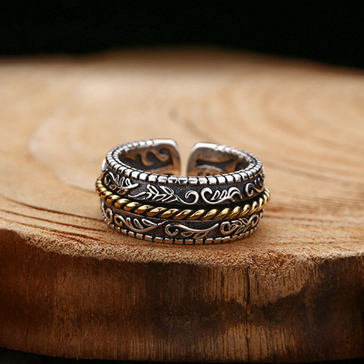 Ring 925 Silber Blume Glück dekorativ ornamental Damenschmuck elegant