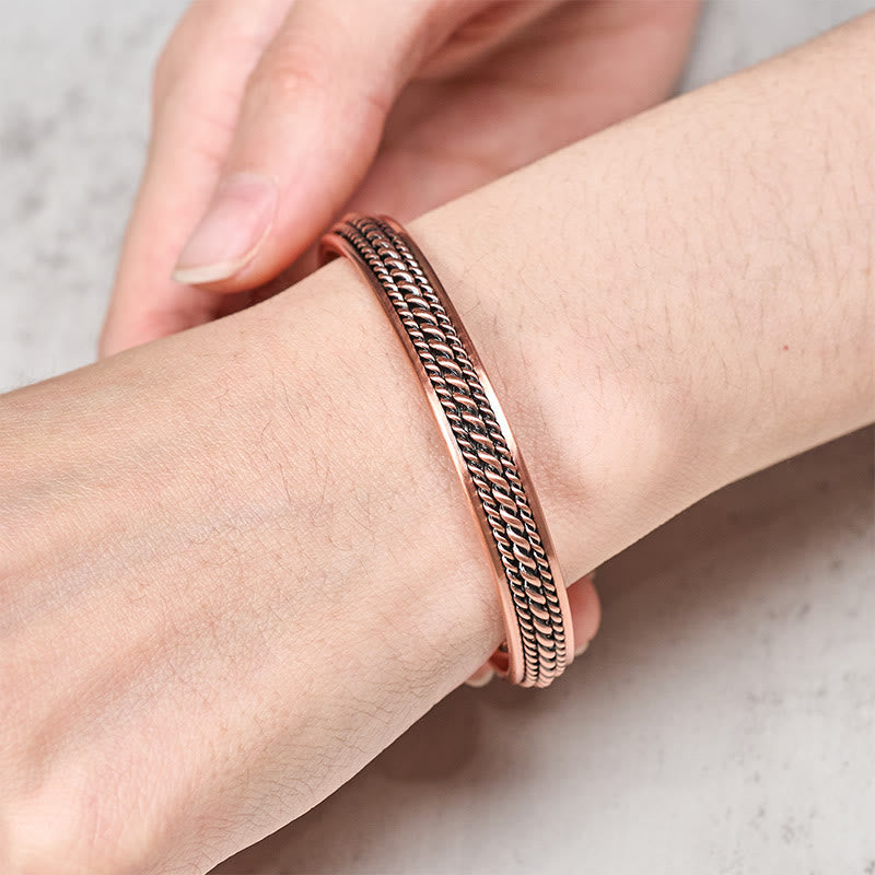 Armband Kupfer Glück Balance Harmonie geflochten am Handgelenk getragen Fengshui Schmuck