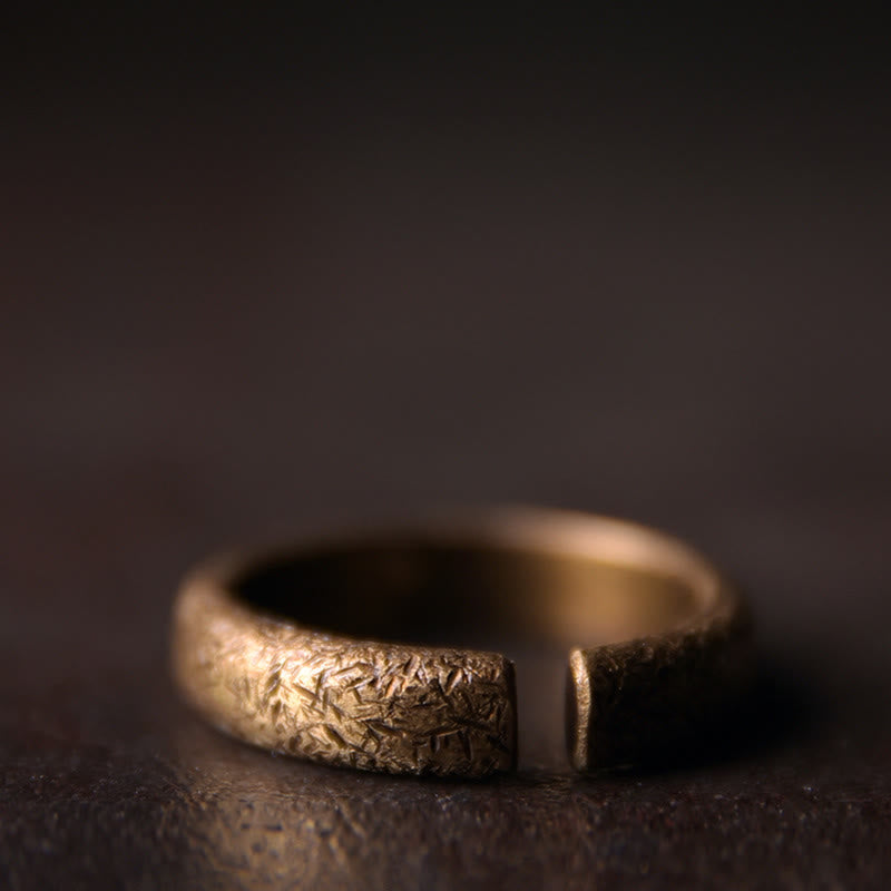 Ring Kupfer Tibetisch Textur strukturiert Glück Fengshui Schutz Fingerring