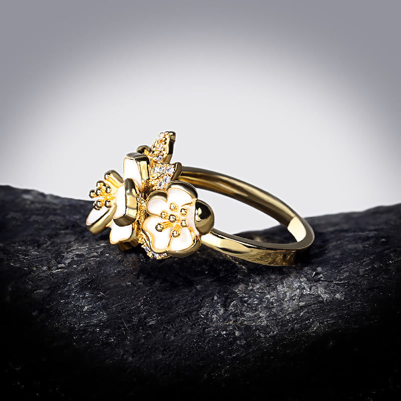 Ring Kupfer Daisy Blume Glück Balance Fengshui Schutz Schmuck