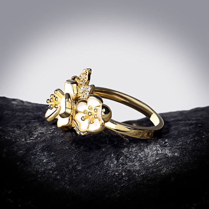 Ring Kupfer Daisy Blume Glück Balance Fengshui Schutz Schmuck