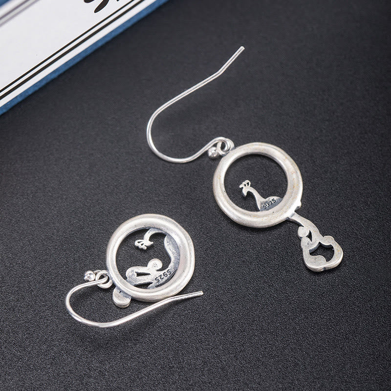 Ohrringe Sterlingsilber Pfau Glück filigran Boho Schmuck spirituell Ohrhänger