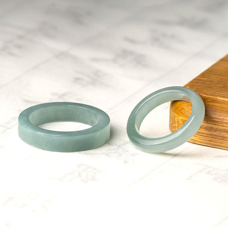 Jade Ring Wohlstand Glück grüner Schutzstein Fengshui Schmuck