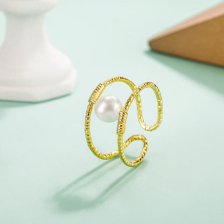 Ring Kupfer Jade Perle – Glück