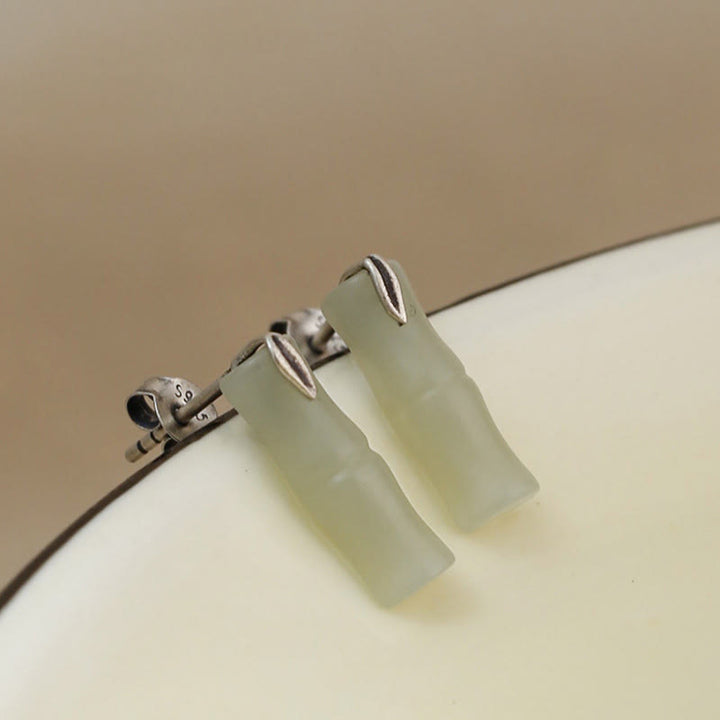 Ohrringe Jade Bambus – Glück & Wohlstand