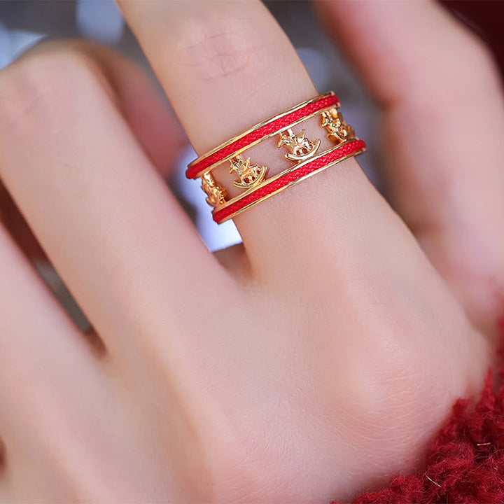 Ring Kupfer Pferdjahr Glück Segen Fengshui Schutz Fingerring