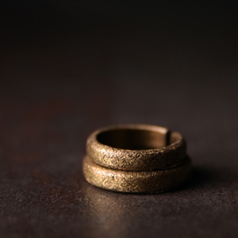 Ring Kupfer Tibetisch strukturierte Textur Glück Schutz Fengshui
